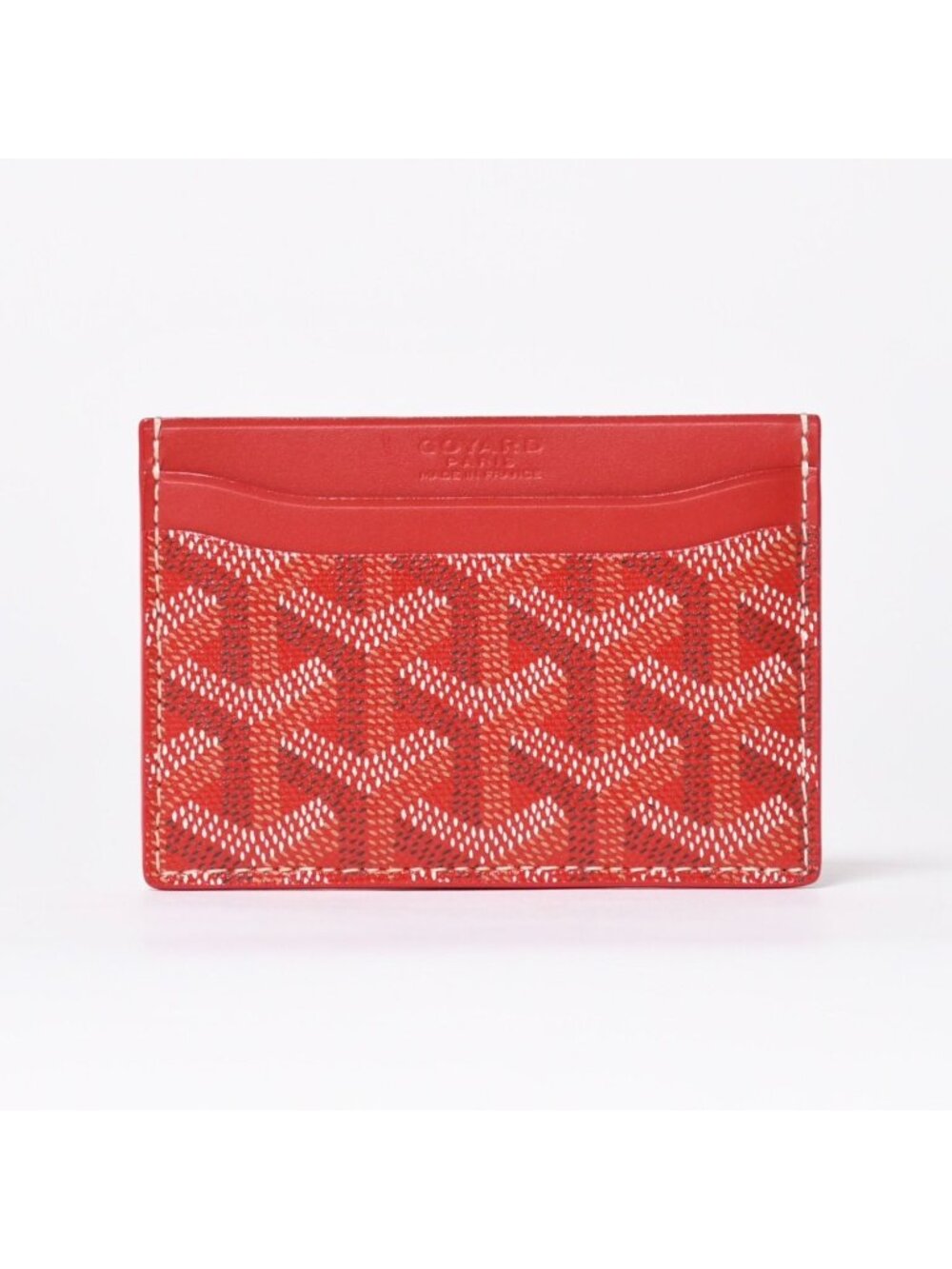 Goyard Goods Saint Sulpice Card Case Red Vauzel Calfskin
